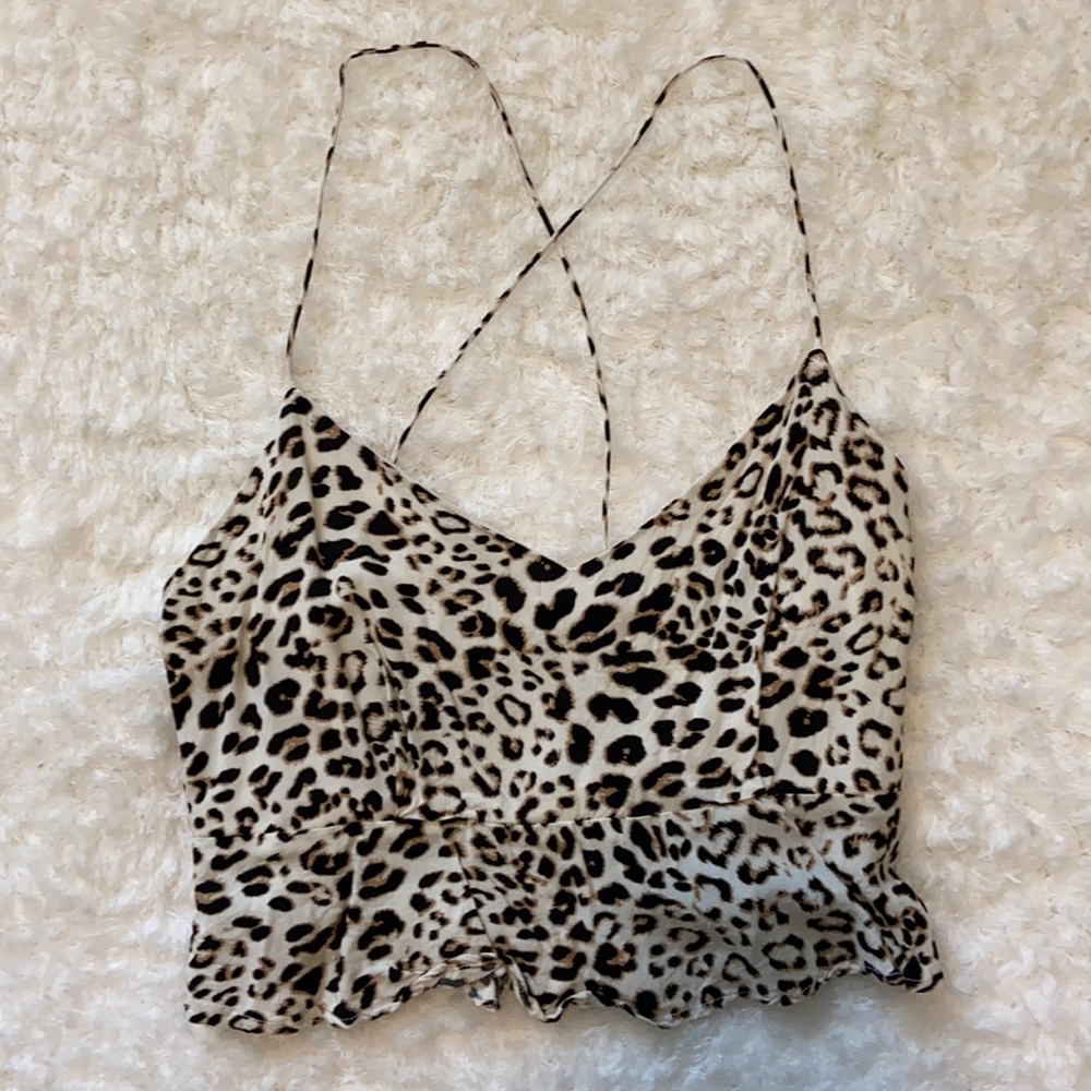Cheetah print crop top